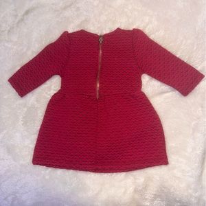 Red baby sweater dress , long sleeve dress. Guess baby dress.